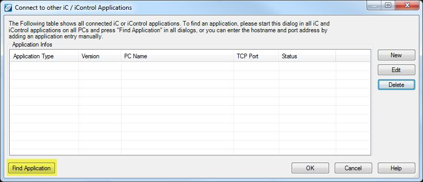 5. Click OK in the Insert ic IR 4 dialog 6. Click Find Mettler-Toledo Applications 7. Click the Find Application button: 8.