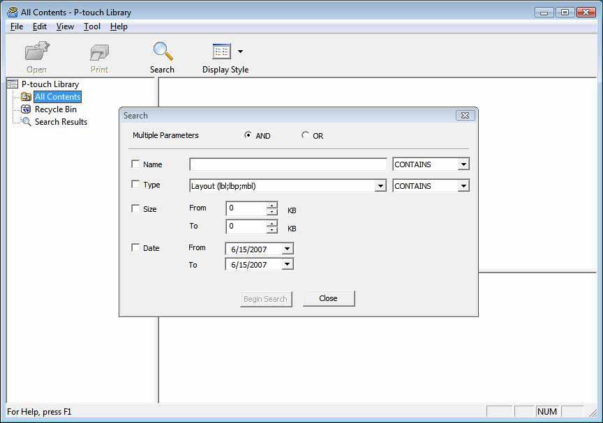 How to use P-touch Transfer Manager & P-touch Library Printing templates 3 Select the template that you want to print and then click [Print].