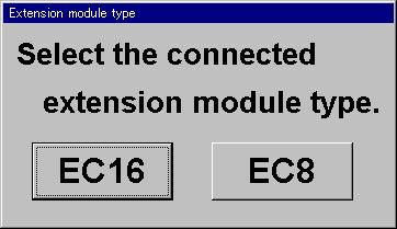 3.2. HARDWARE INFORMATION Hardware type and version numbers of the basic module are indicated. The extension module type is also indicated when one is connected. An example is shown to the right.