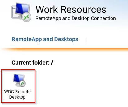 visit the WDC RDS webpage to download the Remote Desktop connection file.