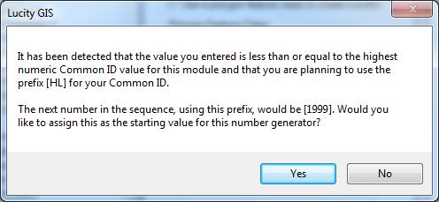 Here s hw it wrks: If the value yu entered is lwer than the highest number in the database, then a prmpt will appear suggesting a starting