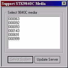 Configuring the Server LMM GUI and Client LMM GUI Support STK Option 2. View all of the 9840C media that are in the tape library. Figure 5-5.