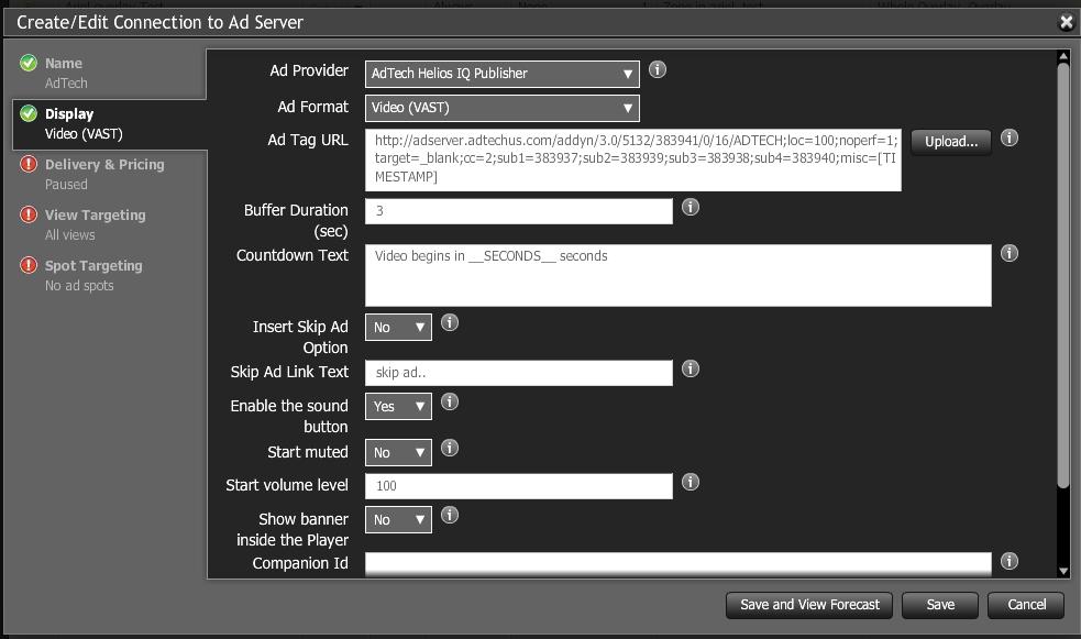 Adpa.tv onesource console: integrating with additional ad servers Connecting with Tremor Media 1.