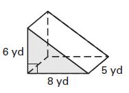 23. Find the area of the base of the prism For problems 24 and 25 use the picture of the parallelogram below 24.