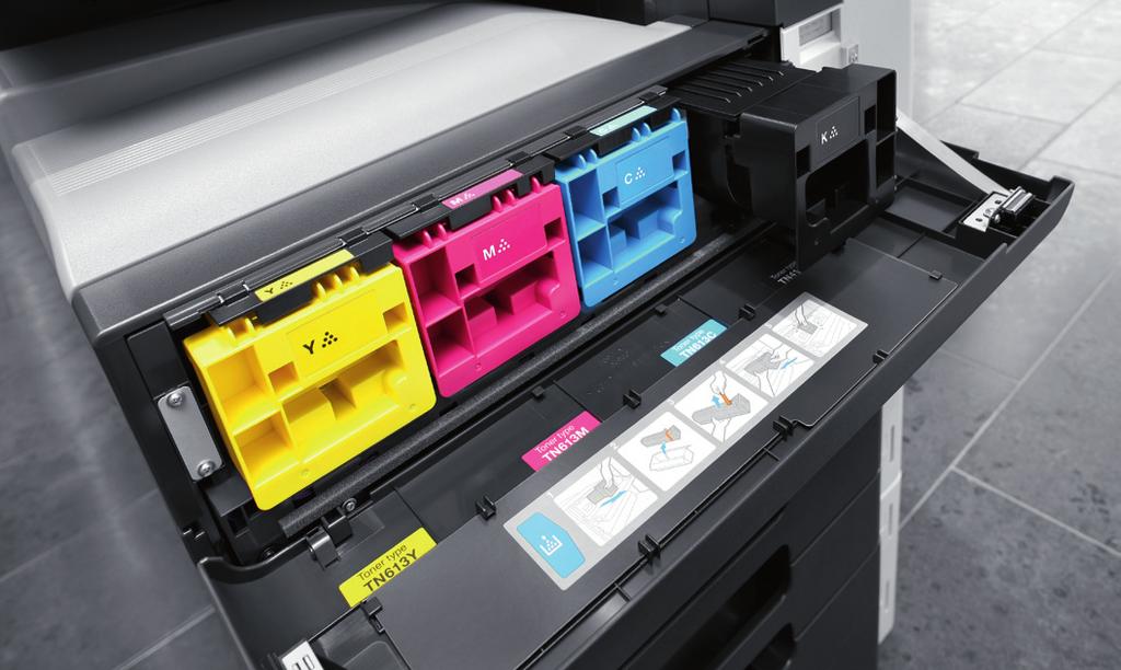 Productivity Advantages The bizhub C452 offers a number of critical advantages over the TASKalfa 500ci that help businesses run better and more productively, including: n Faster rated color engine