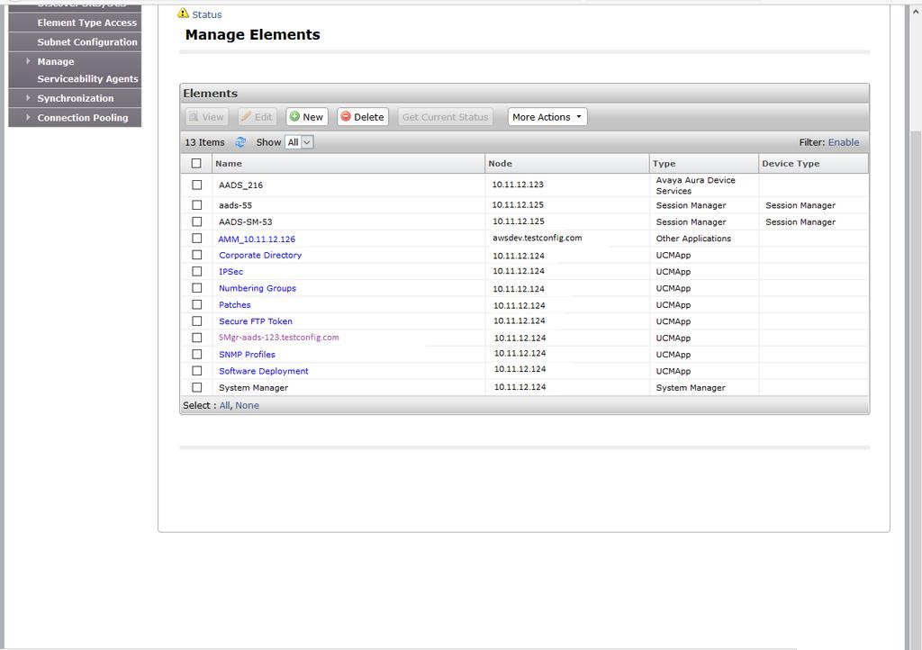 11. The Avaya Aura Device Services instance is added to System Manager Inventory.