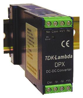 Single and Dual Output 15W Din Rail Mount DC-DC Converters DPX15W Features and Benefits Features CE Approvals Wide Range Input Benefits Easier System Approvals Less Parts to Inventory Single and dual
