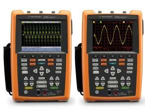 display. A DMM for basic measurements. A data logger to record DMM readings to a PC. All three capabilities are in one instrument the U1600 Series of handheld digital oscilloscopes.
