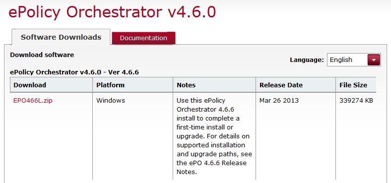 2.1 Download epolicy Orchestrator v4.