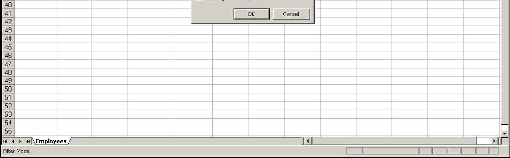 Lesson 10 - Working With Advanced Filters Excel 2003: Level 3 13. Click the Expand Dialog button in the Criteria range box. The Advanced Filter dialog box expands. 14. Select OK.