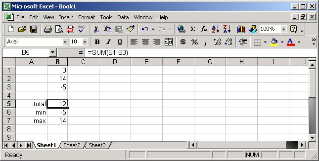 - 14 - Spreadsheets - EXCEL Spreadsheets are tools to handle data (usually numbers) in a table the rows are designated by numbers, the columns by letters. Any cell can be a direct entry (e.g. something you typed in), or the result of a calculation of data in other cells.