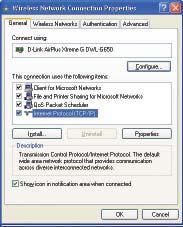 IP Address Configuration To connect to a network, make sure the proper network settings are configured for DWL-G650.