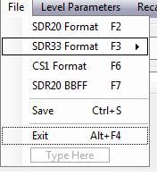 5.0 MSP LevelSoft Menus 1. File Menu: Under the File Menu, Users can import the raw data of different type of format. After import and edit,users can save standard leveling format.