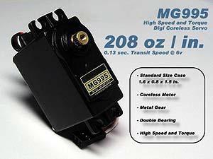 MG995 Servo Digital de Alta Velocidad y Torque Voltage recomendable: 3.5-8.