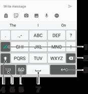 To Enable or Disable the Gesture Input 1 When the on-screen keyboard is displayed, tap. 2 Tap, then tap Keyboard settings. 3 Tap the Gesture input slider.
