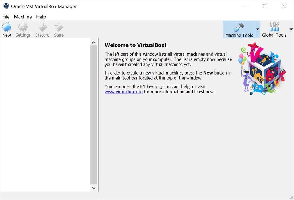 B.2. CREATING YOUR VIRTUAL MACHINE IN VIRTUALBOX 351 Click on the blue circle with the