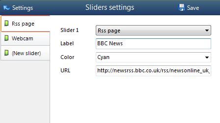 6.6 Home page settings You can configure Unified Communicator s main menu (or home page) to provide you with topical information, such as news or upcoming appointments.