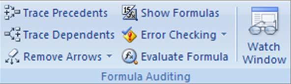Tracing Formulas: Auditing Tools Analyze and debug worksheets