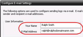 Step 7 In the Server Information box, enter: SMTP Server Name: The host name or IP address of your SMTP server. For example smtp.ralphsdomainname.com.