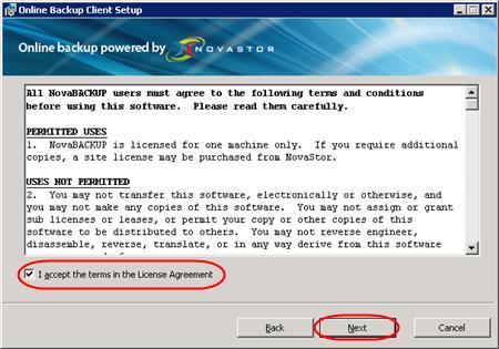Backup Client. Step 3 Select your preferred language and click Next, then Next again.