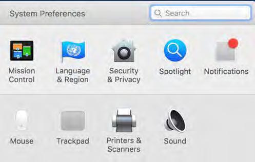 open System Preferences from the