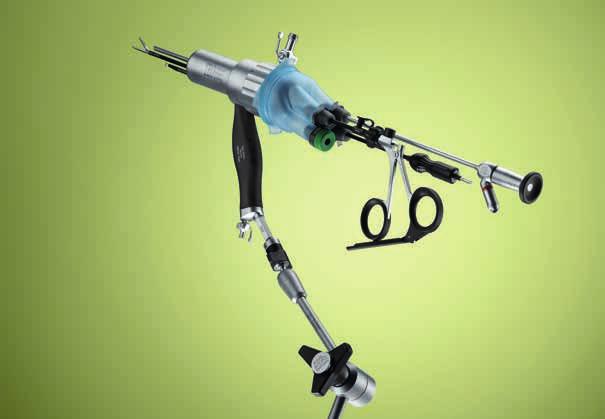TEO Platform with Flexible Working Attachment and High-Flow Adaptor B-PORT TEO (Transanal Endoscopic Operations) combines the minimal invasiveness of an intervention via a natural orifice (NOTES)