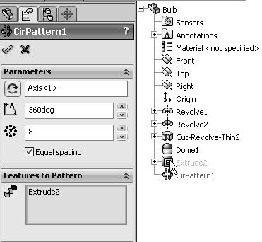 The DimXpertManager tab provides the ability to insert dimensions and tolerances manually or automatically.