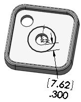BATTERYPLATE Part-Extruded Boss Feature The Holder is created with a circular Extruded Boss feature. Utilize the Offset Entities Sketch tool to create the second circle.