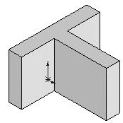 2: Identify the Sketch plane for the Extrude1 feature as illustrated.