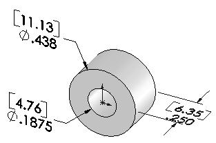 Utilize the Front Plane for the Sketch plane. Utilize the Mid Plane End Condition. The AXLE is symmetric about the Front Plane. Note the location of the Origin. Apply 6061 Alloy as a material.