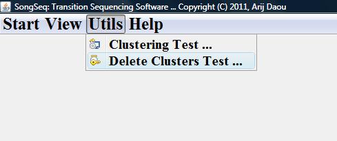 Delete Clusters Test Delete Clusters Test (Fig. 48) is a module where the user can eliminates one or more clusters after designation.