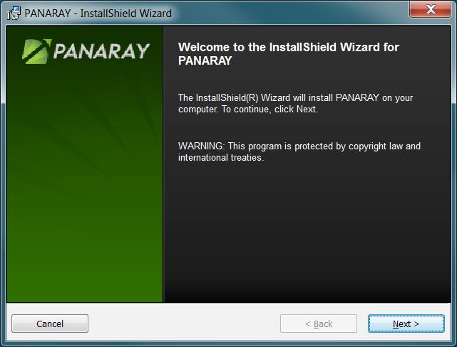 Installation Procedure This section describes the steps to install PANARAY on a client machine. 1. Download PANARAY Download the PANARAY installation package from panaray.com: http://www.panaray.com/downloads 2.