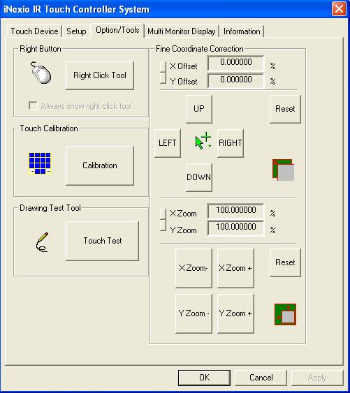 Option/Tools 1) 4)-1 2) 3) 4)-2 1) Right Button Right Button tool allows a Windows right mouse button simulation on the touch screen.