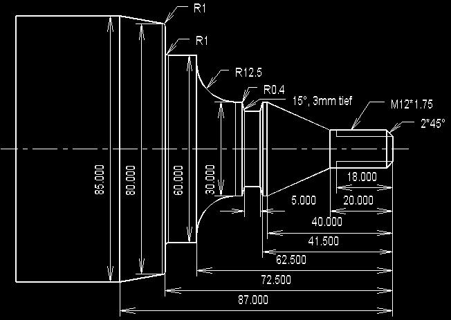 12 Examples 12.1 Example 1: External machining with groove and thread 12 12.