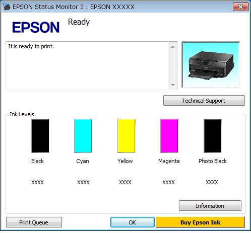 Troubleshooting for Printing/Copying When you access EPSON Status Monitor 3, the following window appears: If EPSON Status Monitor 3 does not appear, access the printer driver and click the