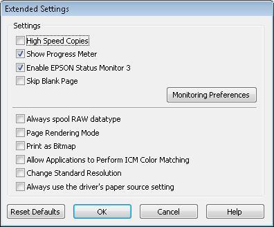 Troubleshooting for Printing/Copying The following dialog box appears. Select the following check boxes and print speed may be increased.