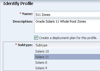 The option to create a deployment plan for this profile is selected. 3.