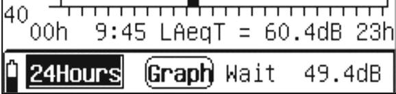 Graph Interface When the cursor is on, switch to graph display interface mode with the and keys.