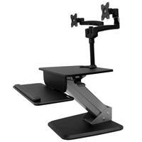 Dual Monitor Sit-to-stand Workstation StarTech ID: BNDSTSDUAL This dual-monitor sit-to-stand