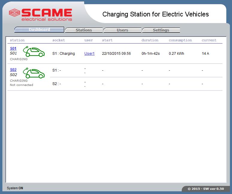 9 MANAGEMENT SYSTEM The management system of SCAME charging stations doesn t require software installation because the program is already installed into the server.