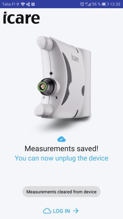 the memory of the connected Icare HOME tonometer can be removed by clicking the Clear all measurements button and by confirming the removal. 4.