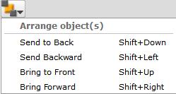 Figure 4:17: Canvas area and 'Arrange Object(s)' tab 'Arrange Object(s)' tab option in brief. has four options to manage object position.