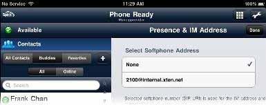 Enter a softphone number, such as 2300. The domain name will be populated.