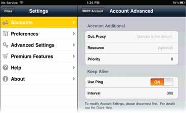 MobileVoice ipad Edition User Guide Field Account Name Description Change the name as desired. For example, Gmail.