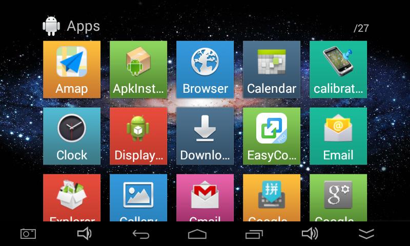 (5) The APPs icon When this icon is clicked, a page like right side is shown, the user can get all the apps he want, he can also install extra apps on it.
