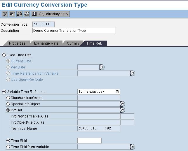 5. Click on Save to save the currency translation type. Now this currency translation type will be available for use in transformation rules and in the key figure properties in query definition.