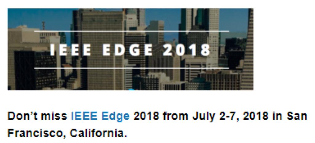 A lot of interest from academic community: Topics of IEEE EDGE