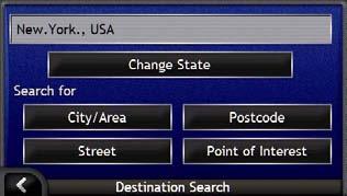 screen will display instead of the Destination Search screen. The next time you perform this procedure, the Destination Search screen will open as expected.