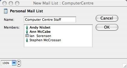 Creating Mail Lists Another way of reaching a number of people with a single message is to create a mail list. This is done by going to the File menu and choosing New and then New Mail List.