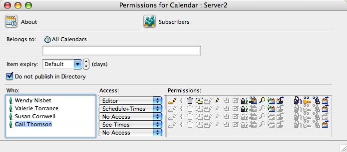 To do this you should open your Calendar then choose Permissions on the Collaborate menu.